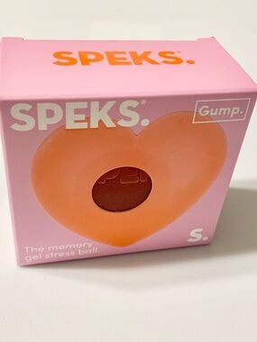 Speks Gump Heart Squishy Gel Stress Ball Fidget Toy NEW